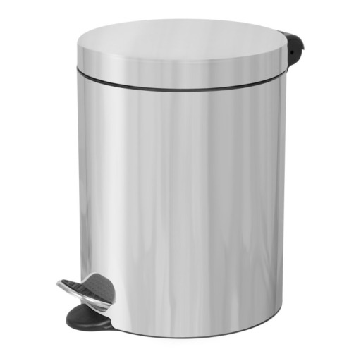Cos gunoi inox cu pedala - 5 litri, soft close