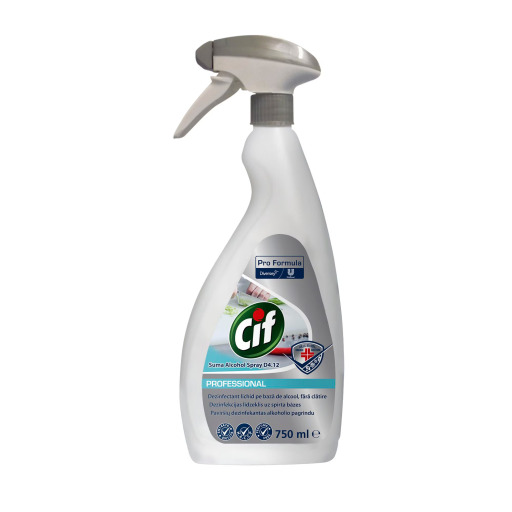 Dezinfectant suprafete Cif Suma Alcohol Spray, fara clatire, 750ml
