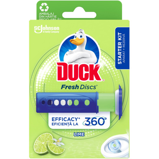 Odorizant gel toaleta Duck Fresh Disc, lime