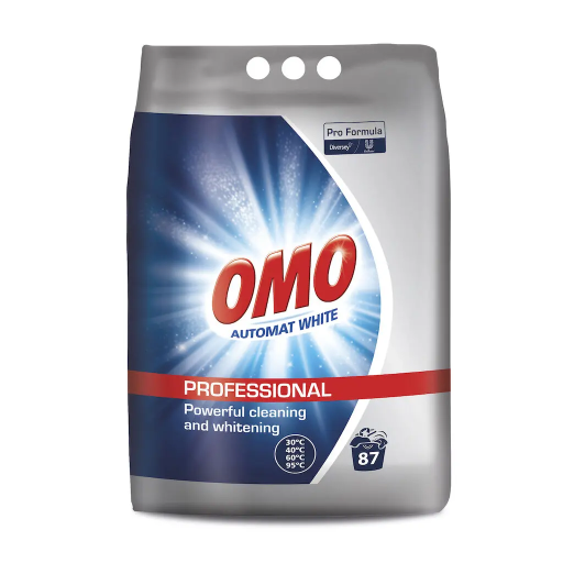 Omo Professional White, detergent rufe automat, 7 kg, 87 spalari