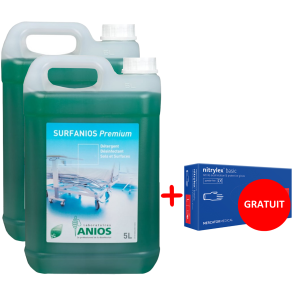 PACHET Dezinfectant Surfanios 5 l + Manusi nitril blue Mercator