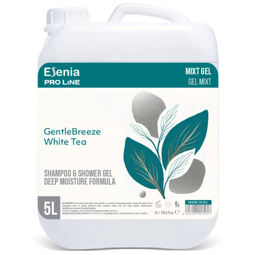 Sampon si gel de dus Esenia Gentle Breeze White Tea, 5 litri