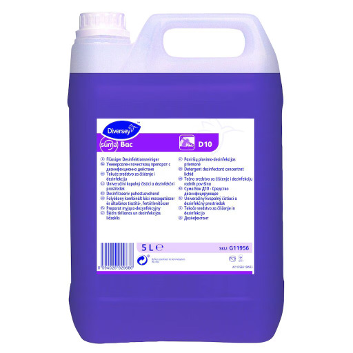 Suma Bac D10, detergent dezinfectant concentrat suprafete, virucid, 5 litri