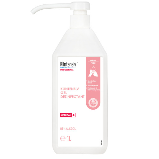 Klintensiv dezinfectant gel maini, virucid, biocid, avizat MS, 1 L