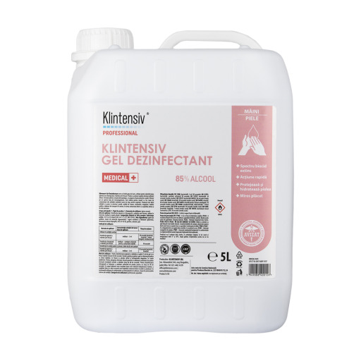 Dezinfectant gel pentru maini Klintensiv, biocid, avizat MS, 5 litri