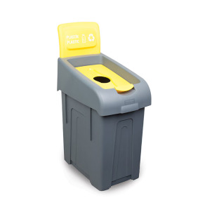 Cos gunoi colectare selectiva, galben/ plastic, 50 litri