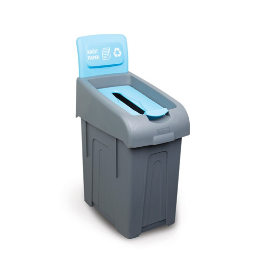 Cos gunoi colectare selectiva, albastru/ hartie, 50 litri