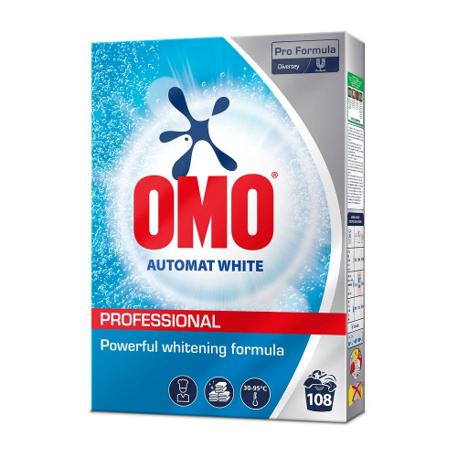 Omo Professional White, detergent rufe automat, 108 spalari
