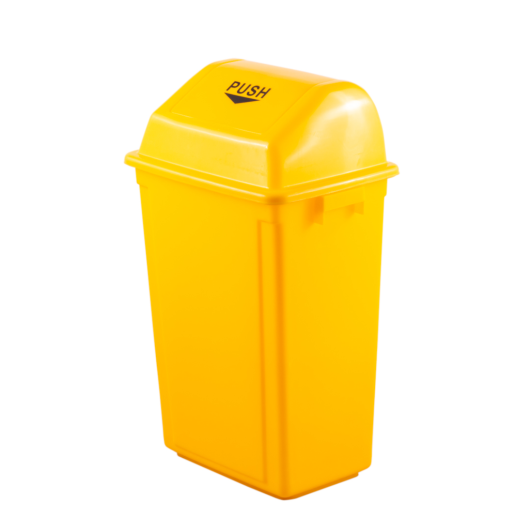 Cos gunoi dreptunghiular, capac push, 60 litri